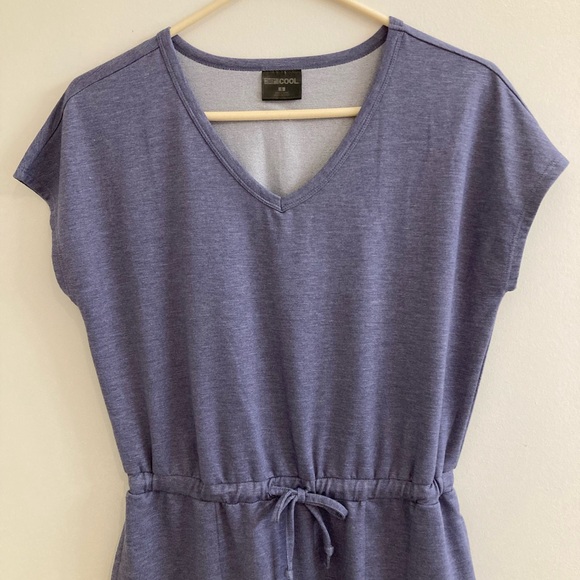 32 Degrees Cool Womens Dress Size Small Tee-dress Tie Waiste Purple Pockets - Picture 2 of 6